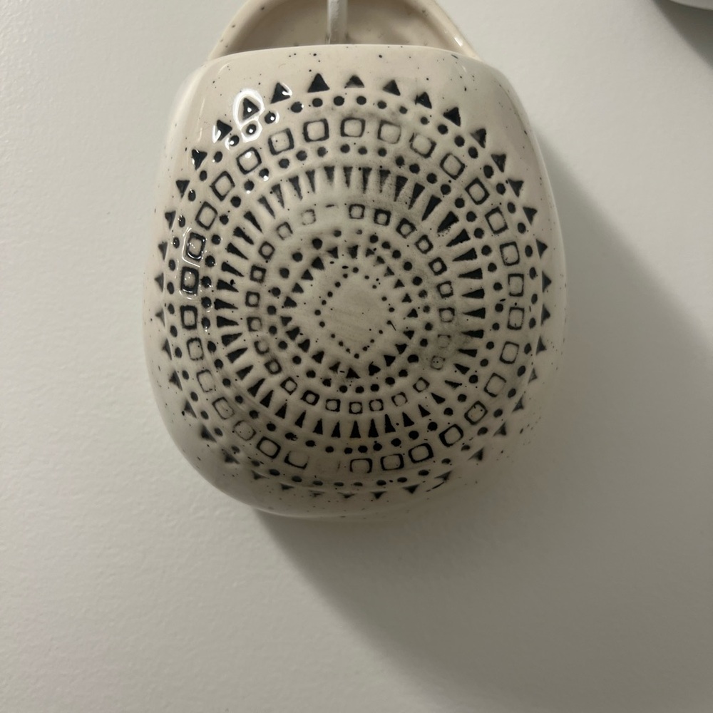 Patterned Ceramic Wall Planter